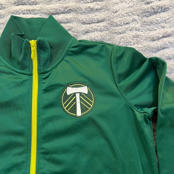 NWT Mitchell & Ness MLS Portland Timbers Track Jacket Green Yellow Zip Men's M - Picture 5 of 14